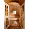 Inside view of wooden camping pod – BUCI